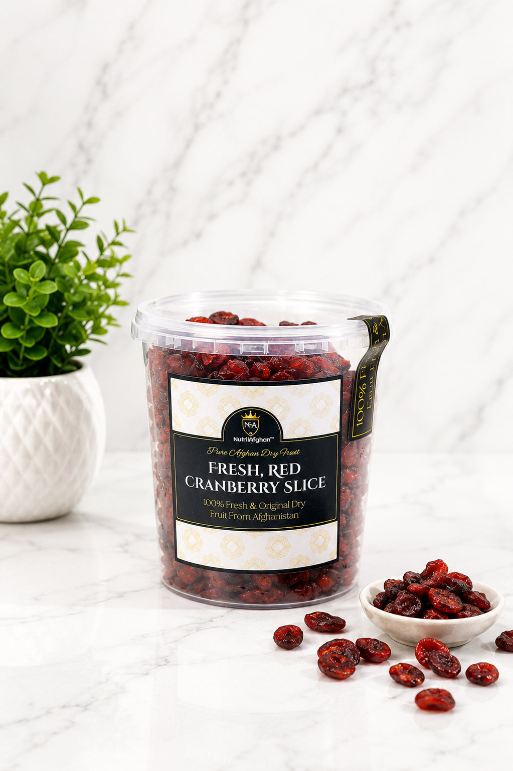 Fresh , Red Cranberry Slice
